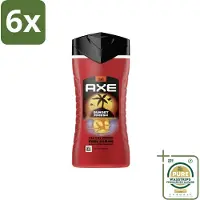 Axe – Douchegel 3-in-1 – Sunset Fresh – 250 ml - Voordeelverpakking - 6 stuks - Geur - Lichaam