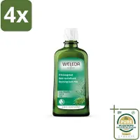 Weleda - Verkwikkingsbadmelk - Zilverspar - 200 ml - Voordeelverpakking - 4 stuks - Verkwikkende badmelk - Etherische oliën