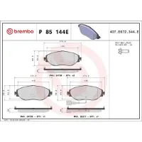 Brembo P 85 144E Remblokken
