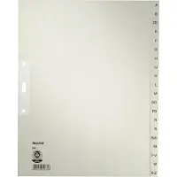 Leitz Tabbladen 1201 A4+( volle hoogte) Licht grijs 20 tabs 3-gaats Papier A - Z
