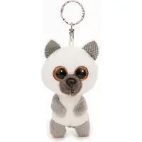 Nici sleutelhanger pluche Glubschis Lemur King Lou 5cm multicolor.
