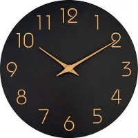TYME Wandklok Houten wijzers - 20cm Klok modern - Analoog - Stil