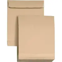 Mailmedia pqt de 5 pochettes kraft 130g soufflets 40mm c4 auto-adh marron 38005 7