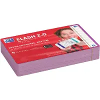 Oxford Flash 2.0 - Flashcards - Gelijnd - A7 - Licht Paarse rand - 80 stuks