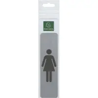 Exacompta Zelfklevend verticaal plaatje in imitatie aluminium Dames 16,5x4,4 cm - Grijs - 67168E
