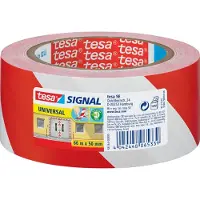 TESA Waarschuwingstape tesasignal Universal Rood, wit 50 mm (B) x 66 m (L) PP (Polypropeen)