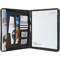 Wedo Schrijfmap A4 Kustleer, Nylon Zwart