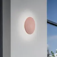 Nowodvorski Lighting LED wandlamp Aria M, baksteenrood, aluminium, Ø 18 cm M, rood, Aluminium, LED wandlamp buiten