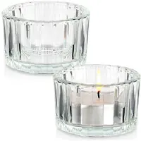 Koopman Home Styling Collection - Glazen Waxinelichthouder - 2 stuks - Transparant Glas - Kompact Ontwerp