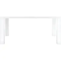 Vente-unique Eettafel MONICA - 6 zitplaatsen - Witgelakt MDF