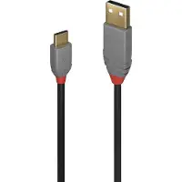 Lindy 36885 USB-kabel USB 2.0 USB-A stekker, USB-C stekker 0.50 m Zwart