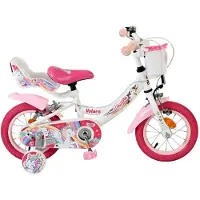 Volare Unicorn Kinderfiets - Meisjes - 12 inch - Wit - Twee handremmen