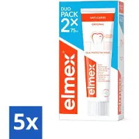 Elmex – Tandpasta – Anti-Cariës – 2x75 ml - Bulkverpakking - 5 stuks
