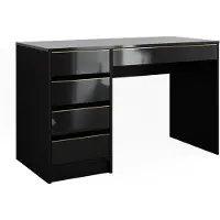 Vicco Sherry Bureau – 55 x 120 cm met laden Zwart hoogglans