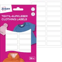 Avery Textiel-etiketten, 13 x 45 mm, wit