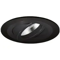 Yphix Modena - Inbouwspot Zwart Rond - Kantelbaar - 1 Lichtpunt - Ø 92mm