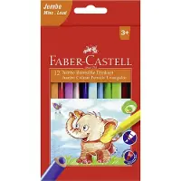 Faber-Castell Kleurpotloden - Driehoekig - Jumbo - 5,4 mm - 12 s - - OneSize - Tekensets