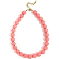 Yehwang Big Beady Babe Ketting | Acryl & RVS (verkleurt niet) Roze | Snelle levering | | Beste cadeau voor haar | Kerst | Sinterklaas