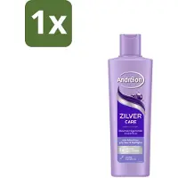 Andrélon 1 x – Shampoo – Zilver Care – 250 ml - Zilver Care Shampoo - Kleurcorrectie Haar - Paarse Pigmenten - Gele Tonen Verminderen - Koele Haarkleur