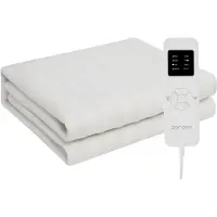 Zenzee Elektrische deken - Elektrische onderdeken - 190 x 80 cm - XL formaat - 4 warmtestanden - 12 uurs timer - Warmte deken
