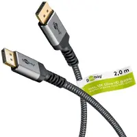 Goobay Plus DisplayPort kabel | DP2.1a (16K 60Hz) | UHBR20 (80Gbit/s) | 2 meter