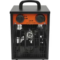 Home>it Werkplaatskachel 2000W - Industriële Ventilatorkachel 230V - Elektrische Bouwkachel met Thermostaat - IPX4 - Metaal