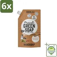 Marcel's Green Soap Marcel’s Green Soap – Allesreiniger Navulling – Sandelhout & Kardemom – 500 ml - Voordeelverpakking - 6 stuks - Handzeep navulling - Sandelhout en kardemom