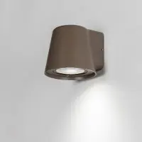 Lumidora Wandlamp 75342 - Voor buiten - ABBAN - GU10 - Bruin - Metaal - Buitenlamp - Badkamerlamp - IP54