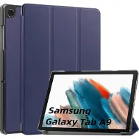 Mobigear Tablethoes geschikt voor Samsung Galaxy Tab A11 Hoes | Tri-Fold Bookcase - Donkerblauw