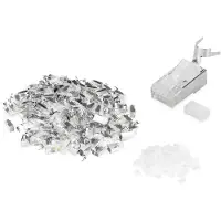 Digitus AK-219604-100 modulaire stekker voor ronde kabel, CAT 6A, afgeschermd - 100 stuks. AK-219604-100 RJ45, stekker Aantal polen (sensoren) 8P8C