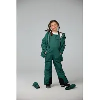 Ducksday Skibroek Kinderen – Waterdicht – Warm & Ademend – Unisex Wintersportbroek met Bretellen – Donkergroen – Maat 110/116