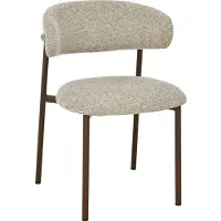 Goossens Eetkamerstoel Siem - Zonder Armleuning - Stof - Beige