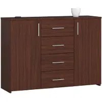 Akord Ladekast K45 met 4 Lades en 2 Deuren / Furniture Factory / Venge / 110 x 80 x 35 cm