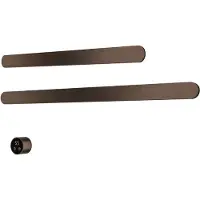 Hotbath &More RASS50+RASS80 Rails Soft Square handoekwarmerset 80cm en 50cm met 2 stangen en schakelaar tuscan bronze