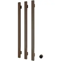 Hotbath &More RASV135 Rails Square handoekwarmerset 135cm met 3 stangen en schakelaar tuscan bronze