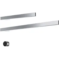 Hotbath &more set van 2 rails ras80 square 80 en ras50 square 50 cm met separate schakelaar en inbouw element chroom