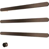 Hotbath &MORE set van 3 rails RASS80 SOFT SQUARE 80 cm met separate schakelaar Tuscan Bronze (Exclusief inbouwdeel)