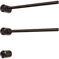 Hotbath &More RARH50 Rails Round handoekwarmerset 50cm met 2 stangen en schakelaar tuscan bronze
