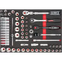 Vigor Steeksleutelsset V6822, 65-delig, 10 – 32 mm, E14 – E24