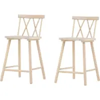 Venture Home 2 x Mollöström barstoel hout whitewash.