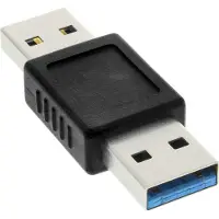 InLine - Adaptateur USB - USB type A (M) pour USB type A (M) - USB 3.0 - bleu