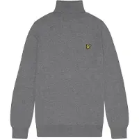 Lyle & Scott katoenen merino coltrui - grijs