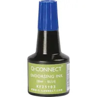 Q-CONNECT stempelinkt | flesje van 28 ml | blauw