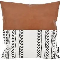 NOVÉE Sierkussen vida nova #4 | 45 x 45 cm | katoen / pu leder