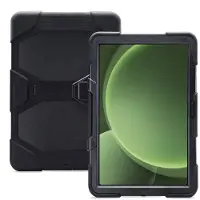 XCCESS Tablethoes geschikt voor Samsung Galaxy Tab Active5 Pro Hoes Hard Kunststof,Siliconen | Survivor All-round + Schouderband - Zwart