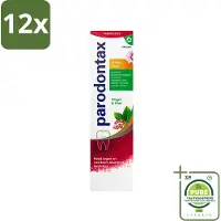 Parodontax - Tandpasta - Herbal Twist - Ginger & Mint - 75 ml - Voordeelverpakking - 12 stuks - Tandpasta - Tandvlees