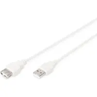 Digitus Assmann AK-300202-018-E USB 2.0 verlengkabel, type A (male/female), 1,8 meter, voldoet aan de USB 2.0 specificaties, UL-gecertificeerd