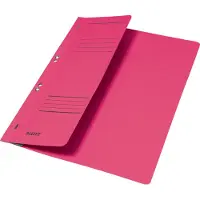 Leitz Snelhechtmap 3740 A4 1/2 voorblad + 2 gaats 250gr karton rood 50ST