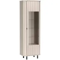 NADUVI Collection Vitrinekast Artegas | mdf beige 65.300003051757812x200x40.5 cm vitrinekasten | NADUVI