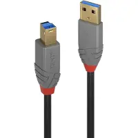 Lindy 36741 USB 3.0 Kabel Typ A/B Anthra Line M/M 1m